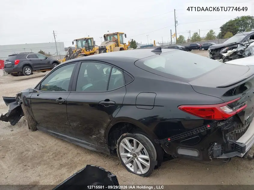 2026 TOYOTA CAMRY VIN 4T1DAACK6TU774649 — фото 13