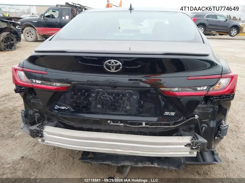 2026 TOYOTA CAMRY VIN 4T1DAACK6TU774649 — фото 15
