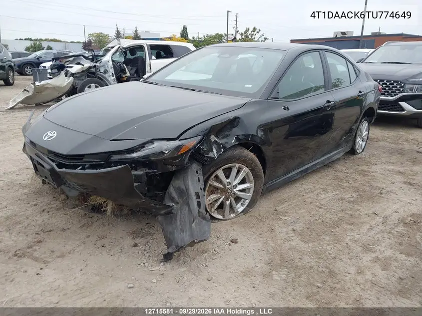 2026 TOYOTA CAMRY VIN 4T1DAACK6TU774649 — фото 2