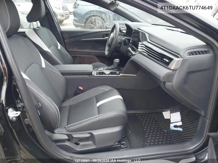 2026 TOYOTA CAMRY VIN 4T1DAACK6TU774649 — фото 5