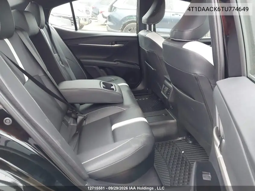 2026 TOYOTA CAMRY VIN 4T1DAACK6TU774649 — фото 8