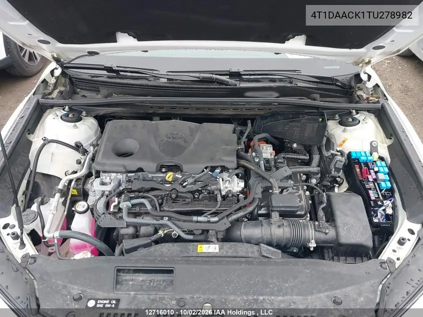2026 TOYOTA CAMRY VIN 4T1DAACK1TU278982 — фото 10