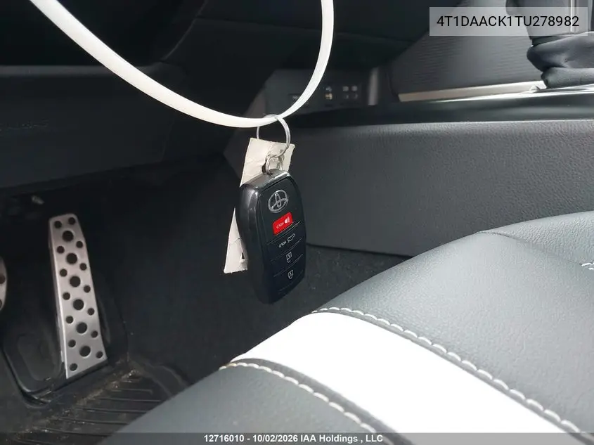 2026 TOYOTA CAMRY VIN 4T1DAACK1TU278982 — фото 11