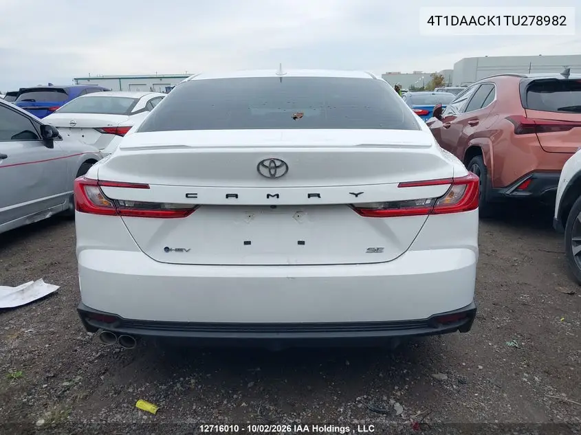 2026 TOYOTA CAMRY VIN 4T1DAACK1TU278982 — фото 16