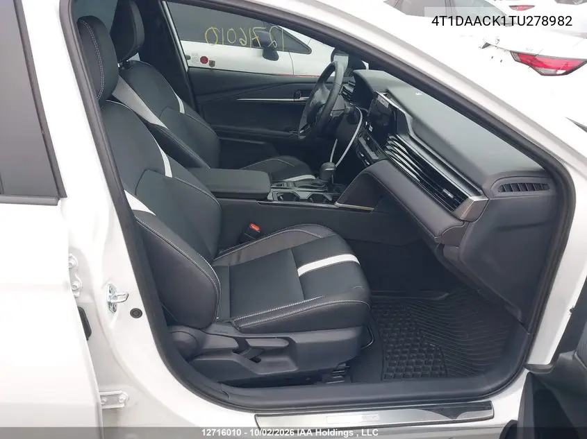 2026 TOYOTA CAMRY VIN 4T1DAACK1TU278982 — фото 5