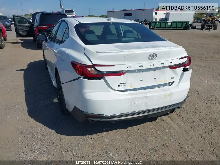 2026 TOYOTA CAMRY VIN 4T1DBADK6TU556190 — фото 3