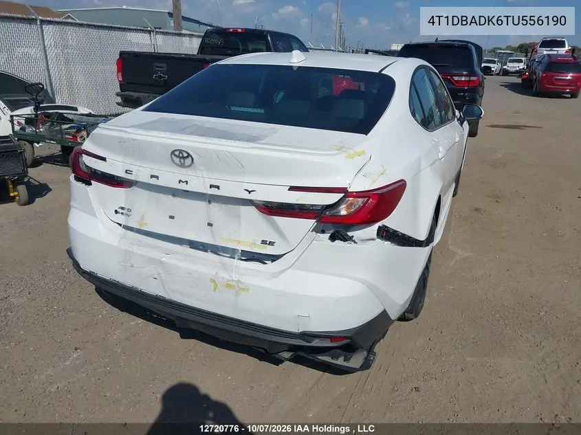 2026 TOYOTA CAMRY VIN 4T1DBADK6TU556190 — фото 4