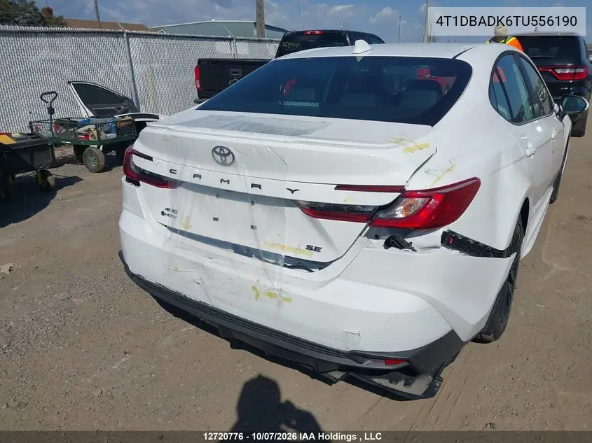 2026 TOYOTA CAMRY VIN 4T1DBADK6TU556190 — фото 6