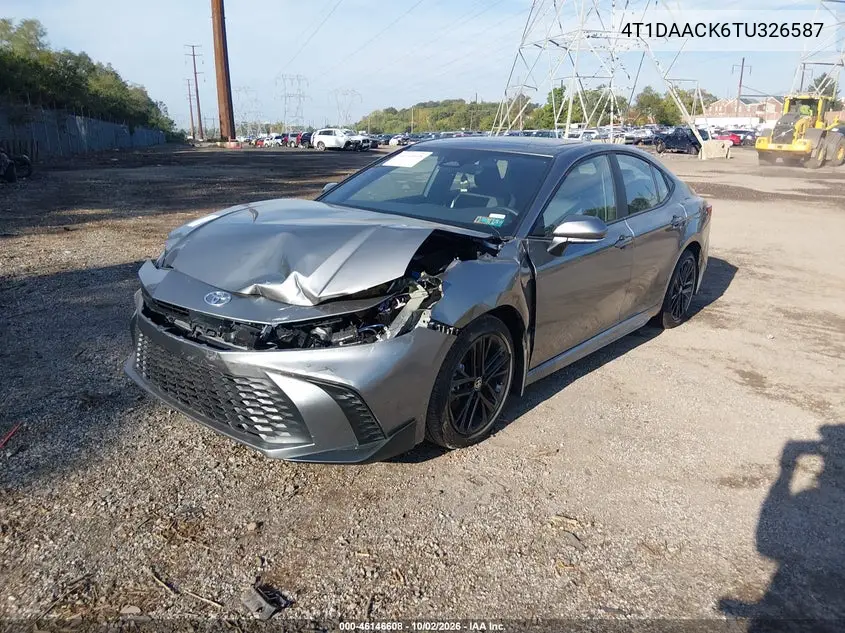 2026 TOYOTA CAMRY VIN 4T1DAACK6TU326587 — фото 2