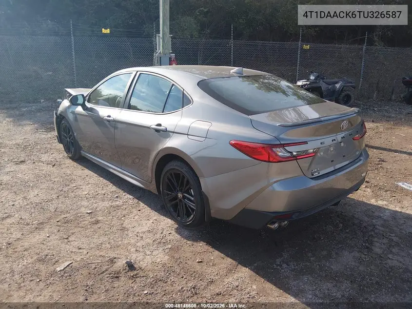 2026 TOYOTA CAMRY VIN 4T1DAACK6TU326587 — фото 3