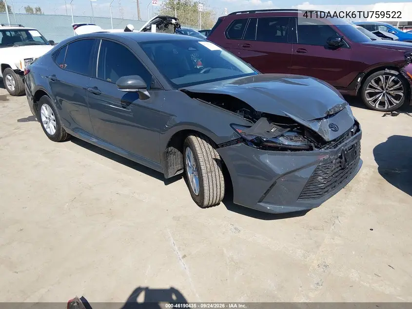 TOYOTA CAMRY 2026, VIN 4T1DAACK6TU759522