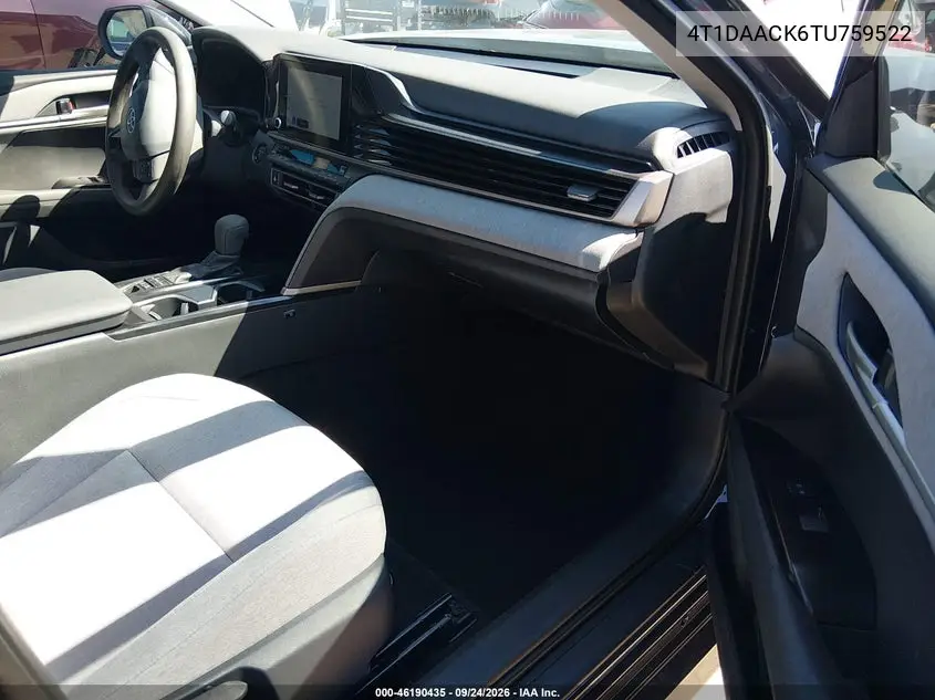 2026 TOYOTA CAMRY VIN 4T1DAACK6TU759522 — фото 5