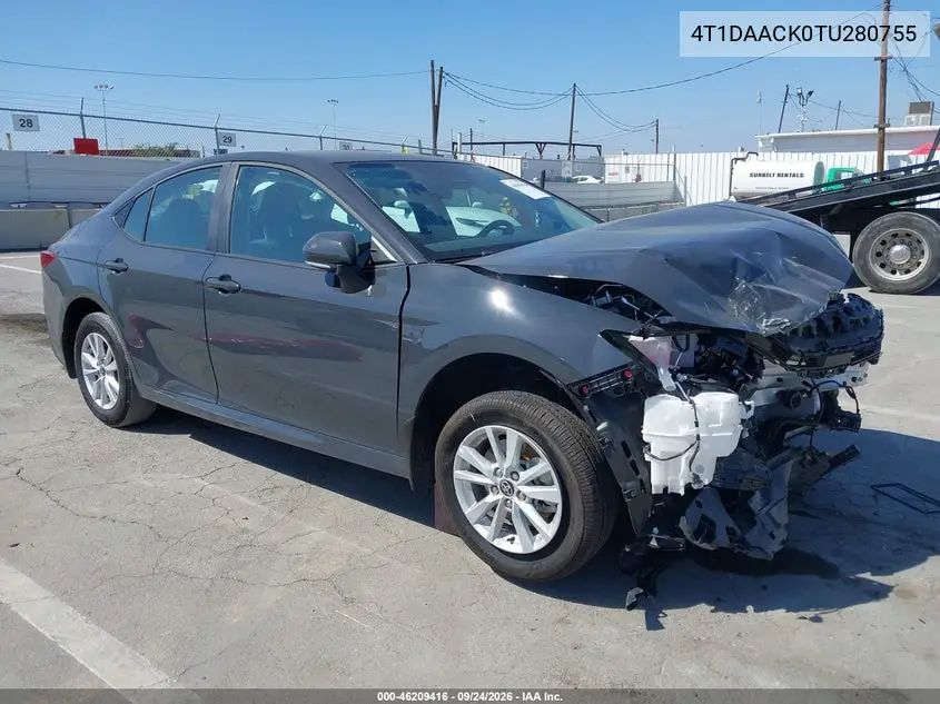 TOYOTA CAMRY 2026, VIN 4T1DAACK0TU280755
