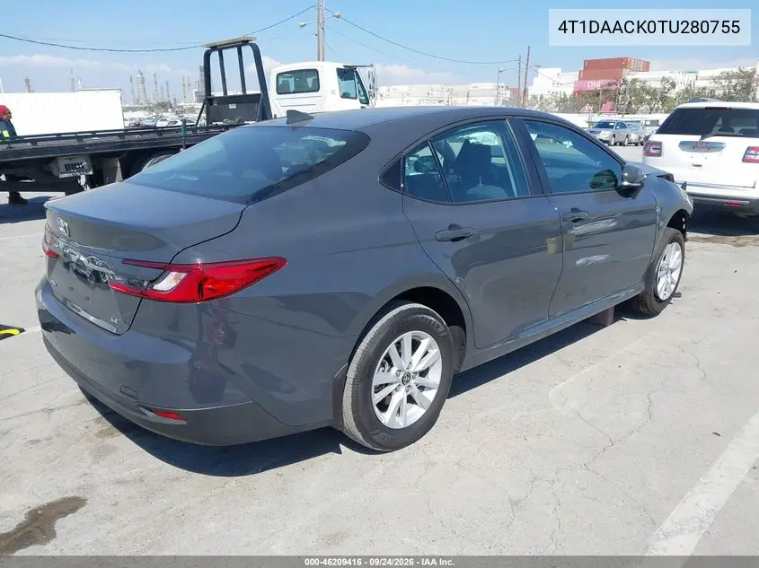 2026 TOYOTA CAMRY VIN 4T1DAACK0TU280755 — фото 4