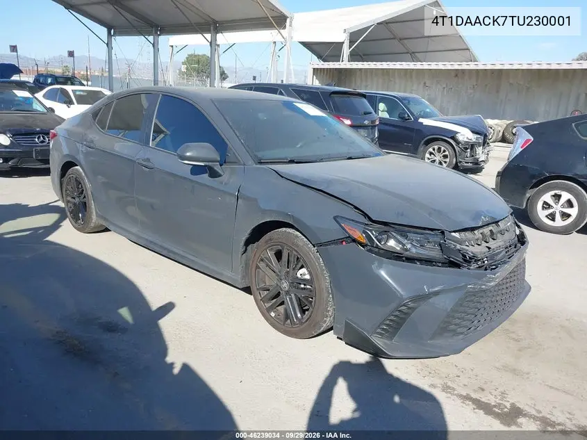 TOYOTA CAMRY 2026, VIN 4T1DAACK7TU230001