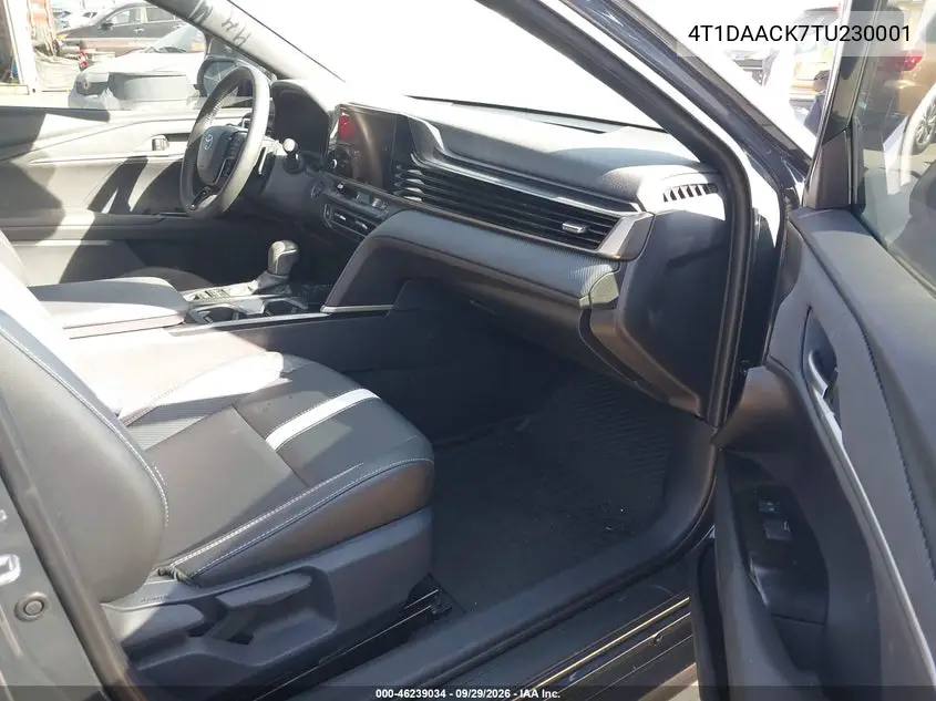 2026 TOYOTA CAMRY VIN 4T1DAACK7TU230001 — фото 5