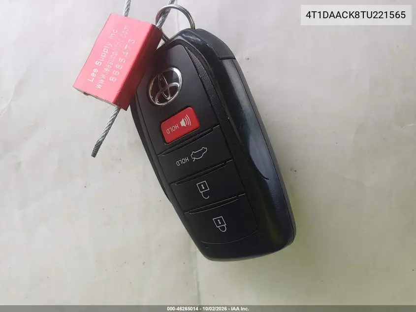2026 TOYOTA CAMRY VIN 4T1DAACK8TU221565 — фото 11
