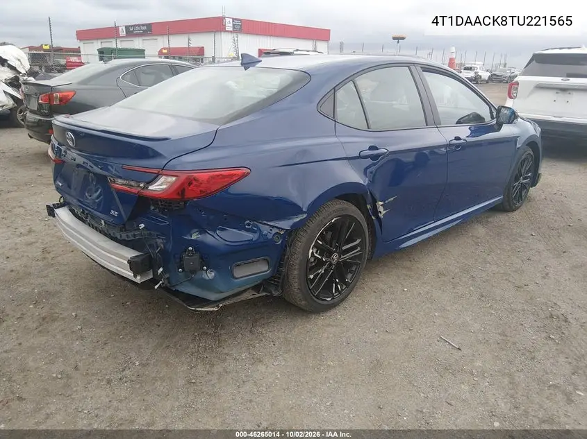 2026 TOYOTA CAMRY VIN 4T1DAACK8TU221565 — фото 4