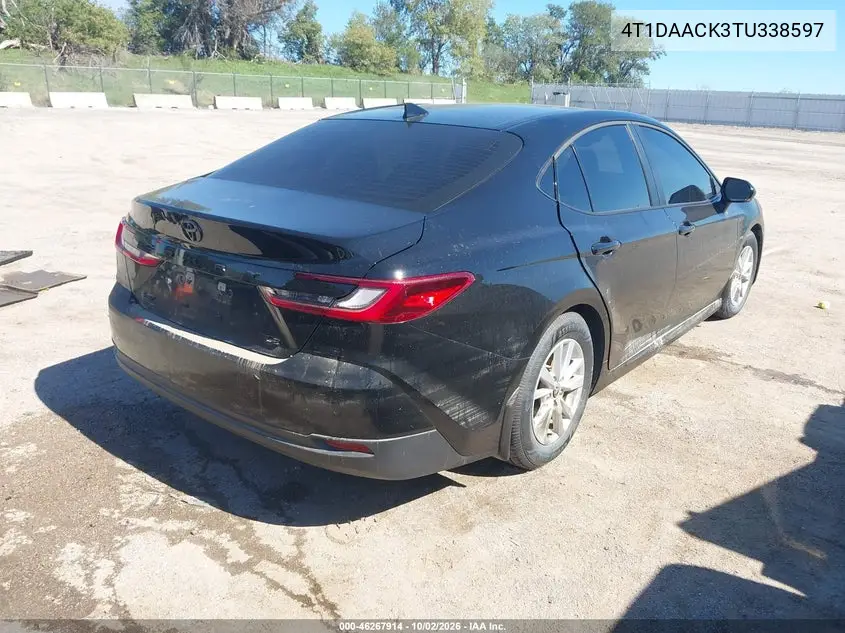 2026 TOYOTA CAMRY VIN 4T1DAACK3TU338597 — фото 4