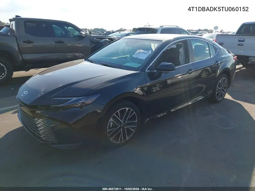 2026 TOYOTA CAMRY VIN 4T1DBADK5TU060152 — фото 2