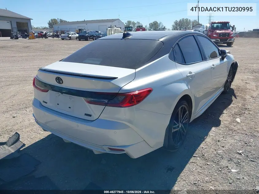 2026 TOYOTA CAMRY VIN 4T1DAACK1TU230995 — фото 4