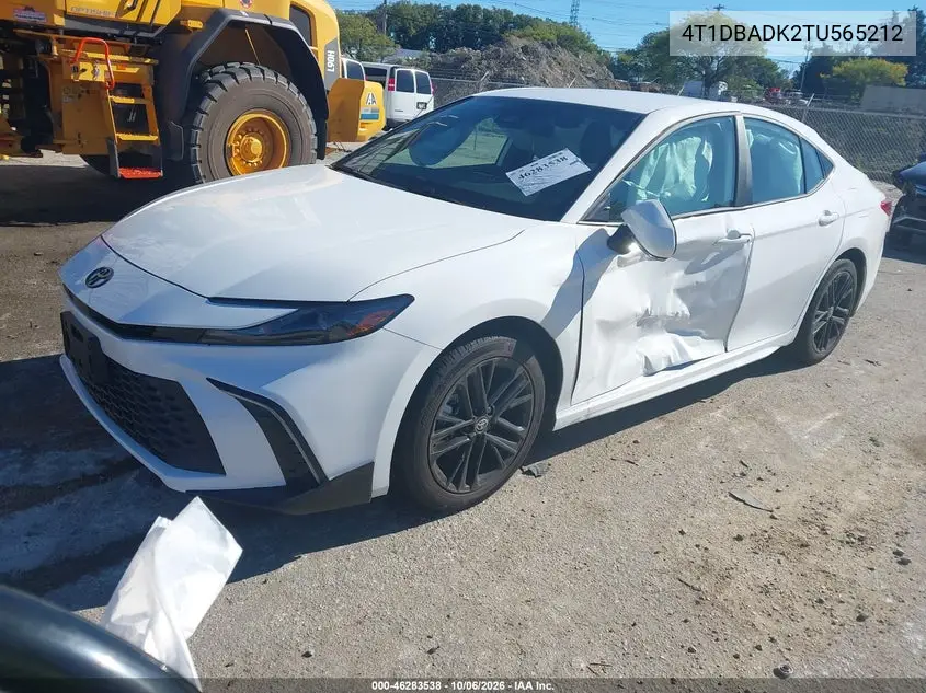 2026 TOYOTA CAMRY VIN 4T1DBADK2TU565212 — фото 2