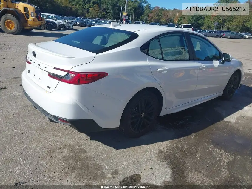 2026 TOYOTA CAMRY VIN 4T1DBADK2TU565212 — фото 4
