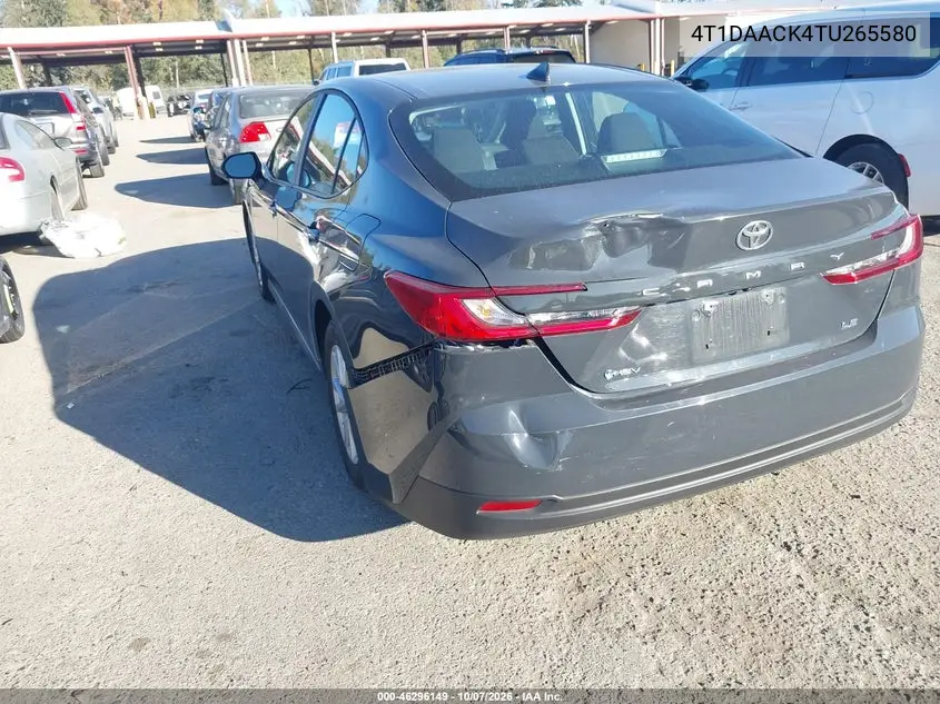 2026 TOYOTA CAMRY VIN 4T1DAACK4TU265580 — фото 3