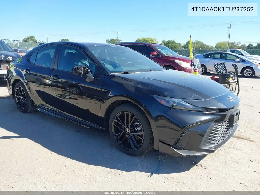 TOYOTA CAMRY 2026, VIN 4T1DAACK1TU237252
