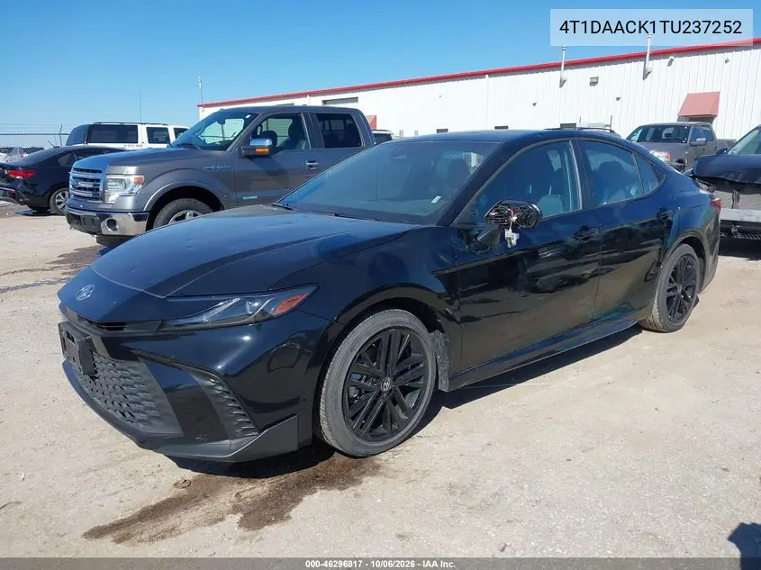 2026 TOYOTA CAMRY VIN 4T1DAACK1TU237252 — фото 2