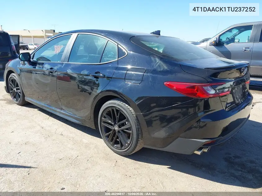 2026 TOYOTA CAMRY VIN 4T1DAACK1TU237252 — фото 3
