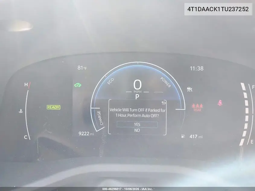 2026 TOYOTA CAMRY VIN 4T1DAACK1TU237252 — фото 7