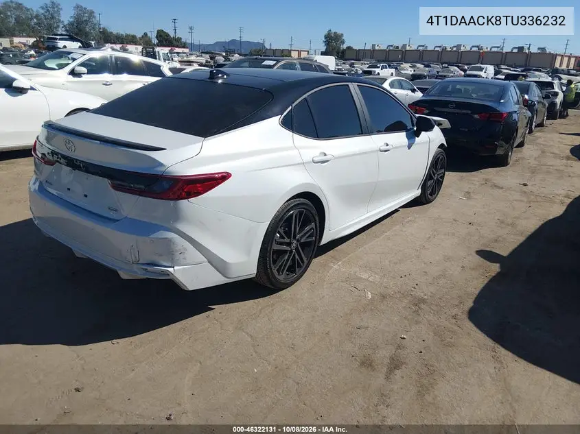 2026 TOYOTA CAMRY VIN 4T1DAACK8TU336232 — фото 4