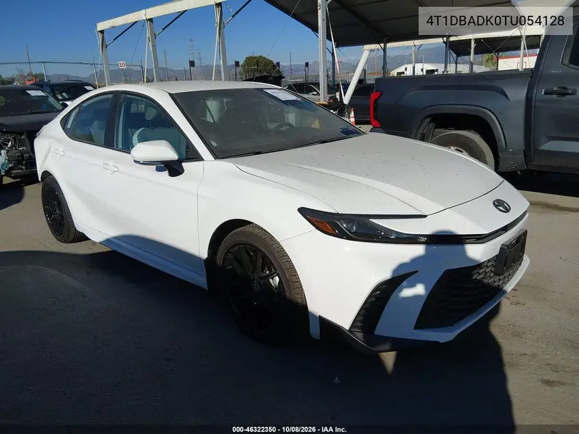TOYOTA CAMRY 2026, VIN 4T1DBADK0TU054128