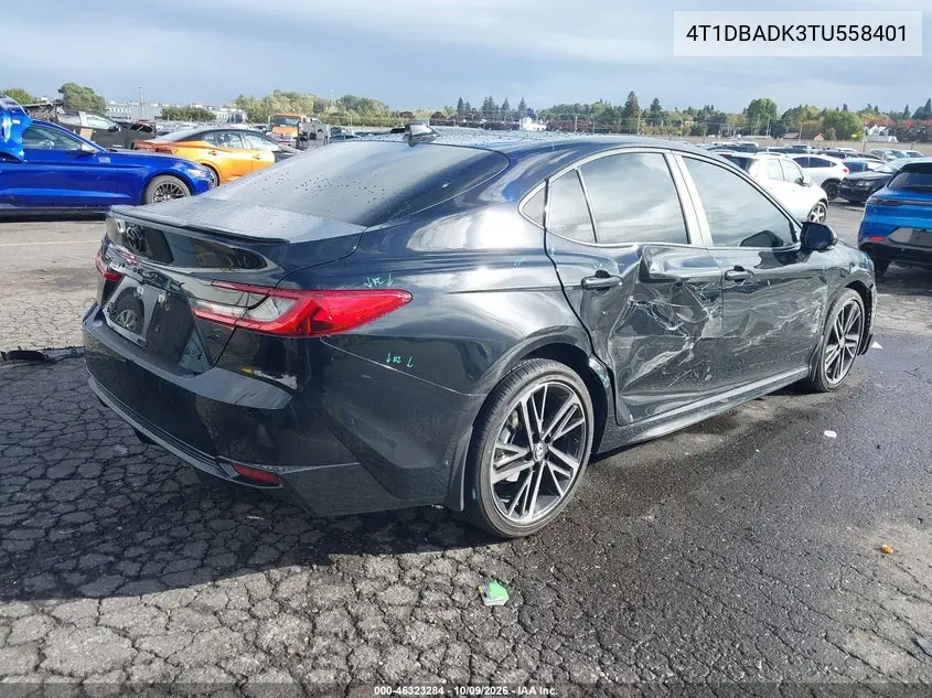 2026 TOYOTA CAMRY VIN 4T1DBADK3TU558401 — фото 4