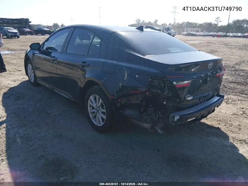 2026 TOYOTA CAMRY VIN 4T1DAACK3TU749790 — фото 3