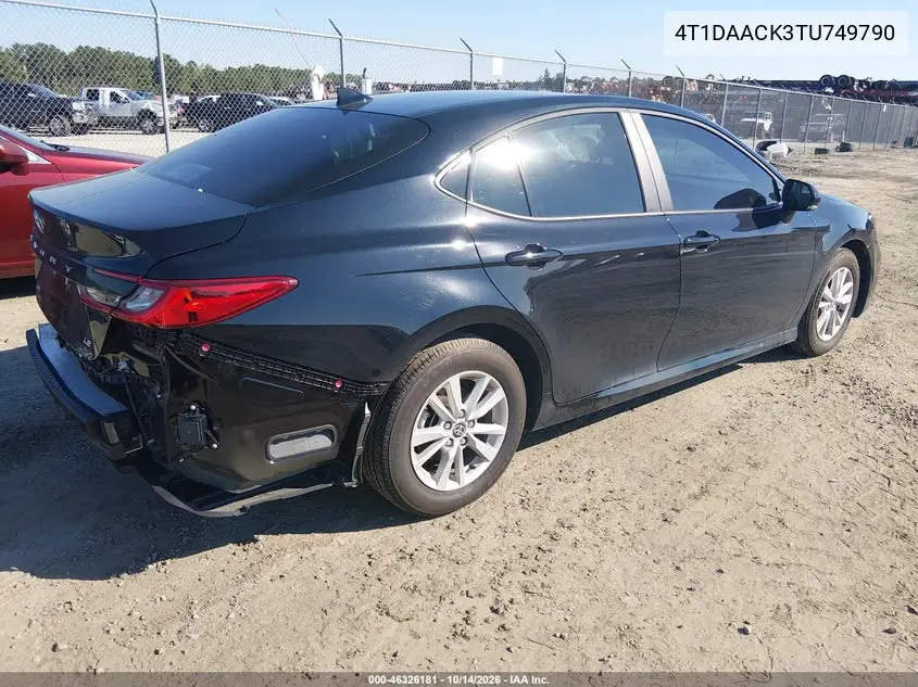 2026 TOYOTA CAMRY VIN 4T1DAACK3TU749790 — фото 4