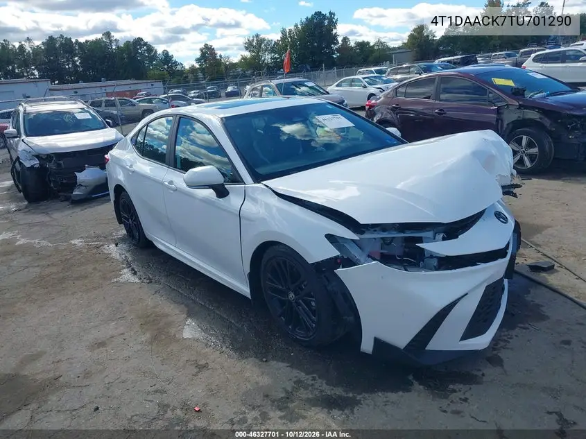 TOYOTA CAMRY 2026, VIN 4T1DAACK7TU701290