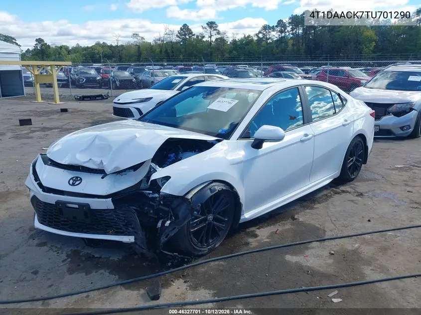2026 TOYOTA CAMRY VIN 4T1DAACK7TU701290 — фото 2