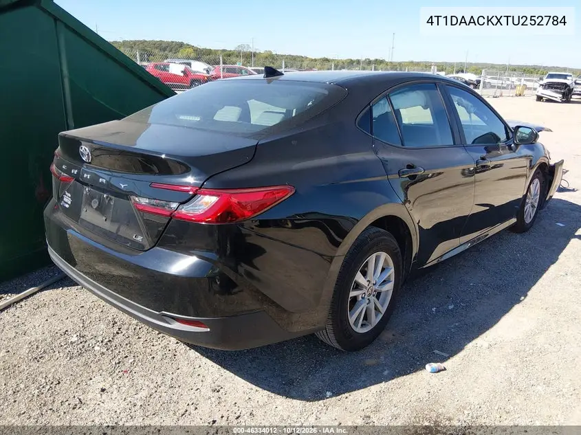 2026 TOYOTA CAMRY VIN 4T1DAACKXTU252784 — фото 4