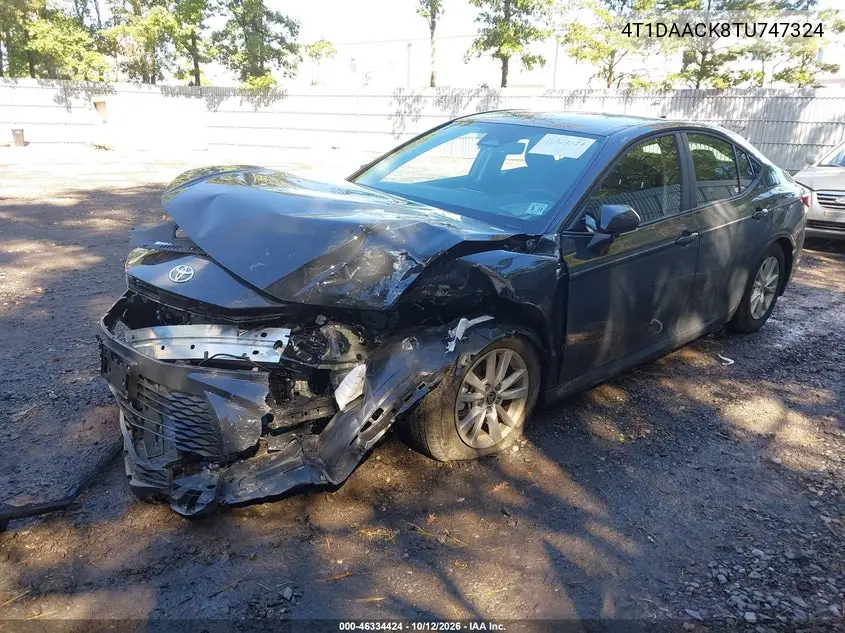 2026 TOYOTA CAMRY VIN 4T1DAACK8TU747324 — фото 2