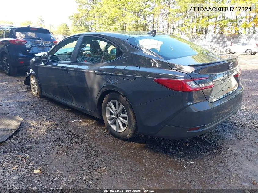 2026 TOYOTA CAMRY VIN 4T1DAACK8TU747324 — фото 3