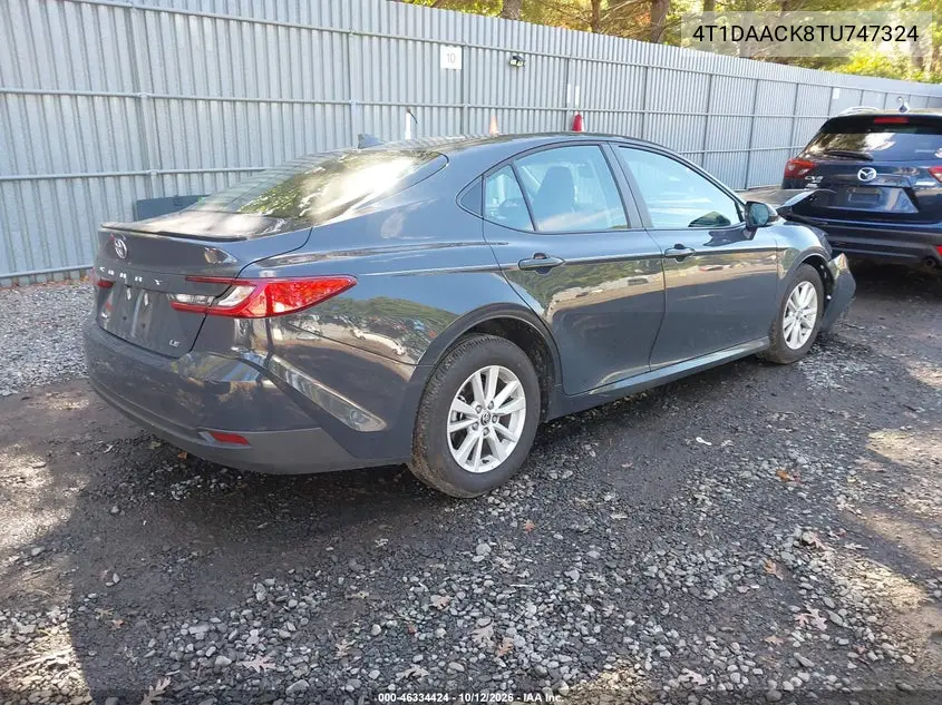 2026 TOYOTA CAMRY VIN 4T1DAACK8TU747324 — фото 4