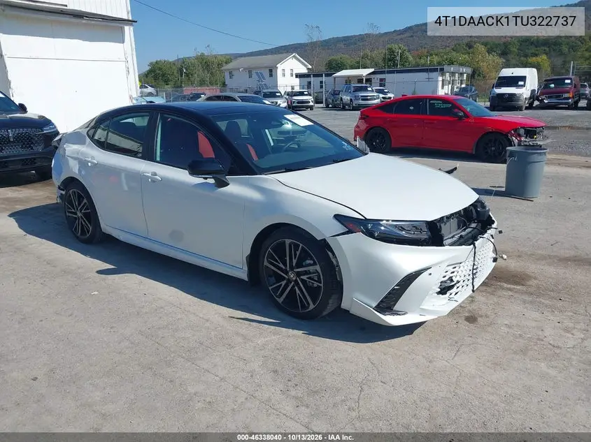 TOYOTA CAMRY 2026, VIN 4T1DAACK1TU322737