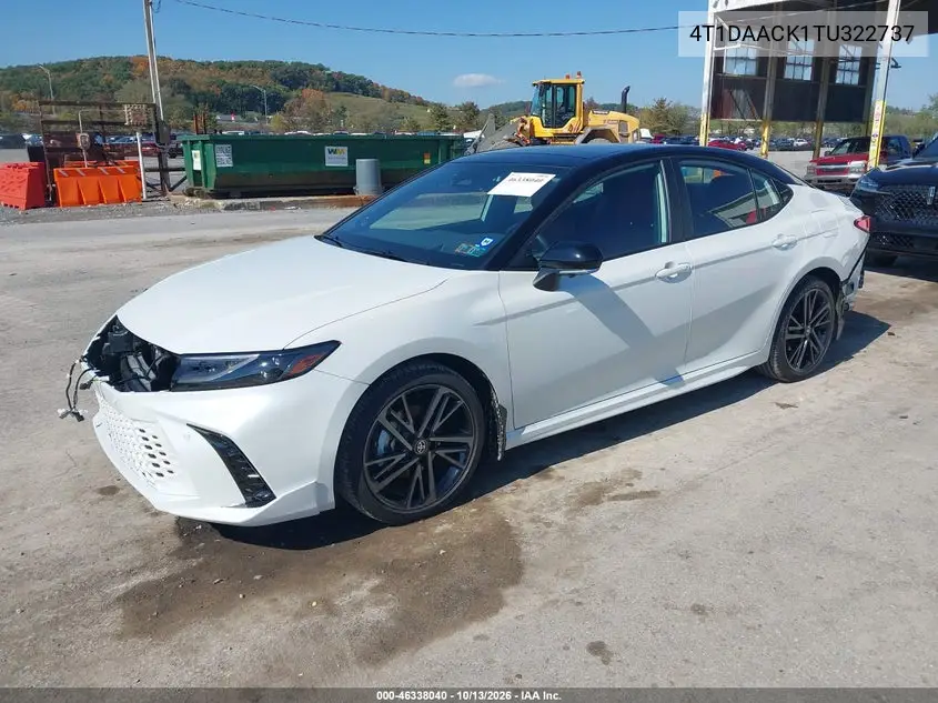 2026 TOYOTA CAMRY VIN 4T1DAACK1TU322737 — фото 2