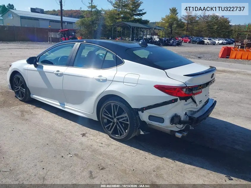 2026 TOYOTA CAMRY VIN 4T1DAACK1TU322737 — фото 3