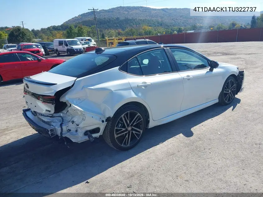 2026 TOYOTA CAMRY VIN 4T1DAACK1TU322737 — фото 4