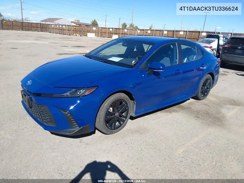 2026 TOYOTA CAMRY VIN 4T1DAACK3TU336624 — фото 2