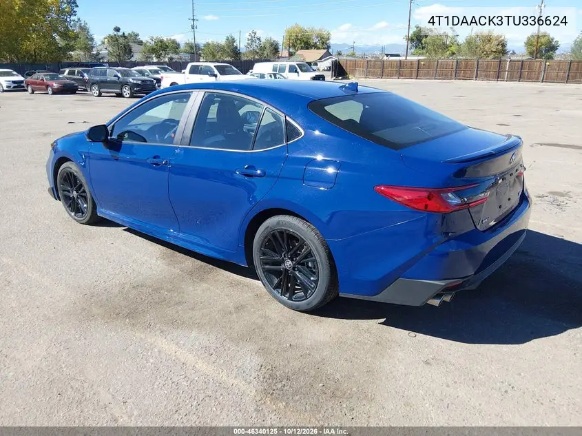 2026 TOYOTA CAMRY VIN 4T1DAACK3TU336624 — фото 3