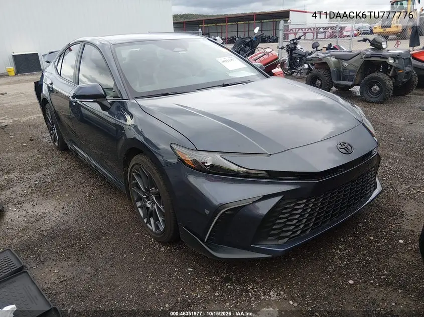 TOYOTA CAMRY 2026, VIN 4T1DAACK6TU777776